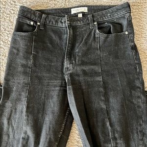 Abercrombie Split hem black jeans